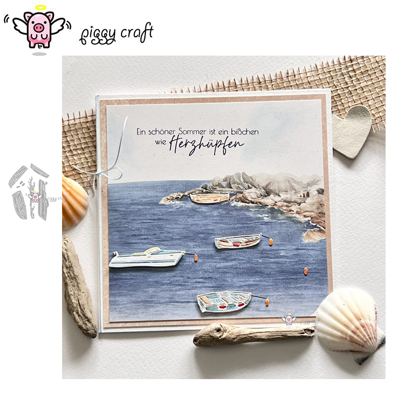 돼지 공예 금속 커팅 다이, 낚시 보트 장식 스크랩북  - Fishing Boat Trailer 리뷰 및 가격