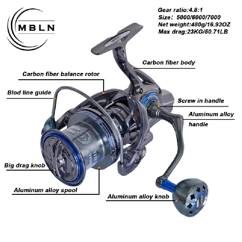 핫 MBLN MBLN23KG 스피닝 낚시릴 23KG 최 - Abu Garcia Reel Revo 리뷰 및 가격